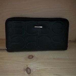 BCBG Black Leather Wallet